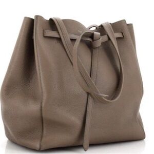 Celine Phantom Tie Cabas Tote Leather Medium in neutral